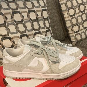 Nike Gray and White Low-Top Sneakers